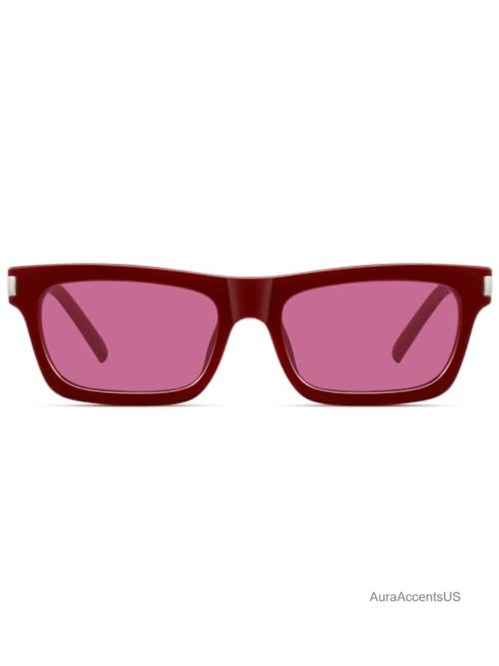 Chunky Retro 90s Square Sunglasses UV400 Full Frame Rivet Accent
